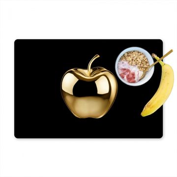 Tischset - Apfel - Gold - Chrom - Schwarz - 6 Stück
