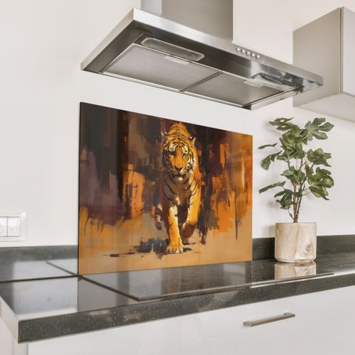 Tiger - Gemalt - Orange - Pinselstriche