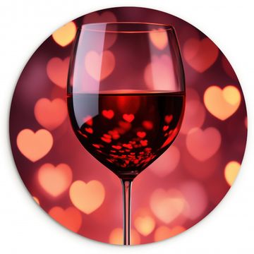 Runde Bilder - Rot - Wein - Herzen