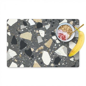 Tischset - Terrazzo - Dekoration - Steine - 6 Stück