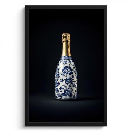 Bilder mit Rahmen - Champagner - Blumen - Gold - Chic