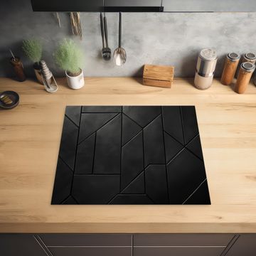 Herdabdeckplatte - Schwarz - Geometrisch - Kacheln