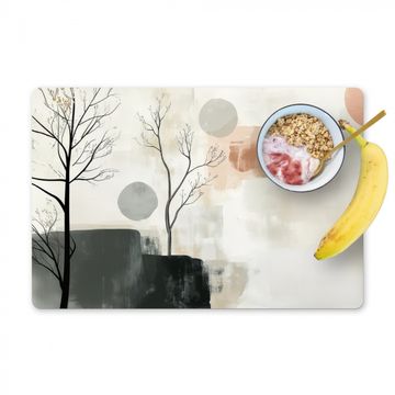 Tischset - Wabi sabi - Beige - Pflanze - 6 Stück
