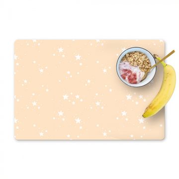 Tischset - Sterne - Beige - Gelb - Weiß - Muster - 6 Stück