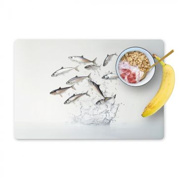 Tischset - Fisch - Wasser - Weiß - 6 Stück