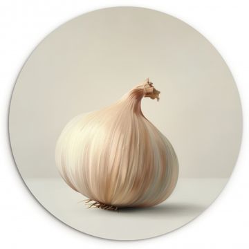Runde Bilder - Knoblauch - Natürlich - Beige