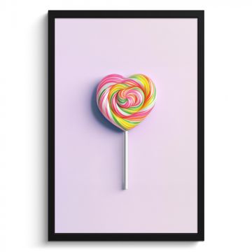 Bilder mit Rahmen - Herz - Lutscher - Bonbon