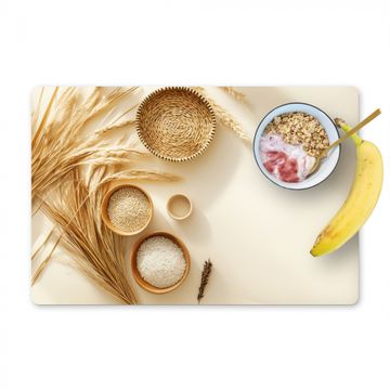 Tischset - Müsli - Holz - Schale - Beige - 6 Stück