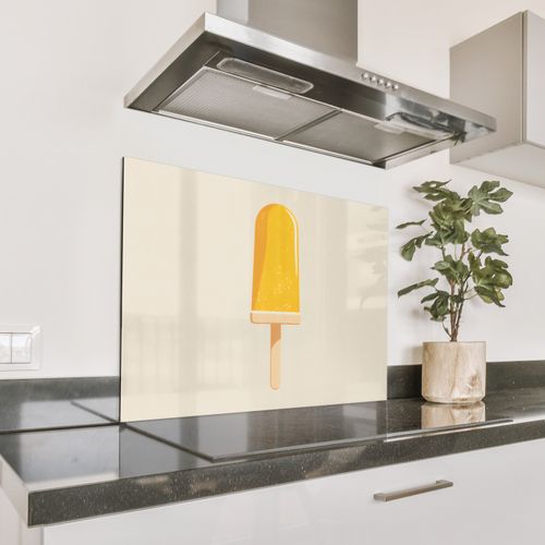 Spritzschutz Küche - Eis am Stiel - Orange - Wasser