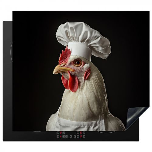 Herdabdeckplatte - Koch - Rot - Huhn