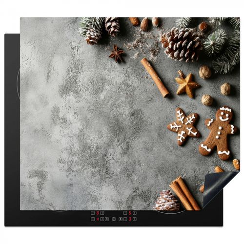 Herdabdeckplatte - Weihnachten - Backen - Grau - Ländlich