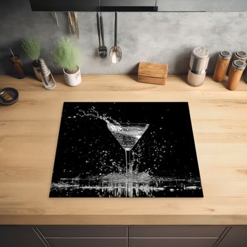 Herdabdeckplatte - Monochrome Splashing Martini