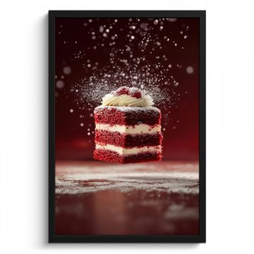 Bilder mit Rahmen - Rot - Samt - Torte - Essen