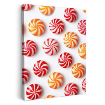 Leinwandbilder - Süßigkeiten - Muster - Rot - Orange