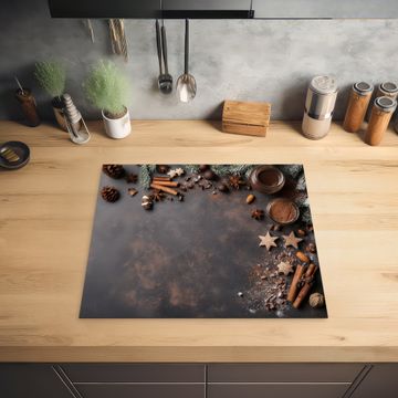 Herdabdeckplatte - Zimt - Weihnachten - Braun - Bronze