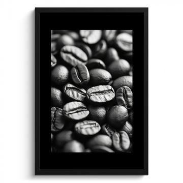 Bilder mit Rahmen - Kaffeebohnen - Schwarz - Vintage