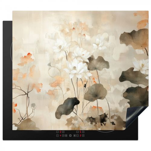 Herdabdeckplatte - Blumen - Japandi - Wabi sabi
