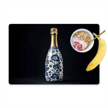 Tischset - Champagner - Blumen - Gold - Chic - 6 Stück