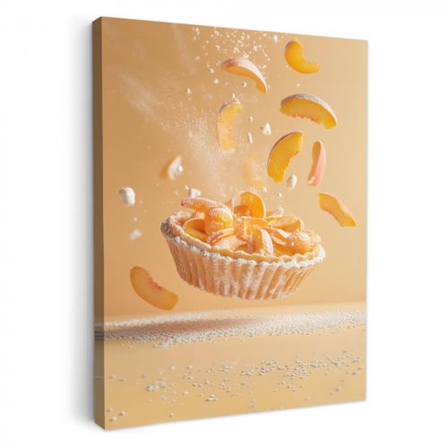 Leinwandbilder - Pfirsich - Essen - Torte - Orange
