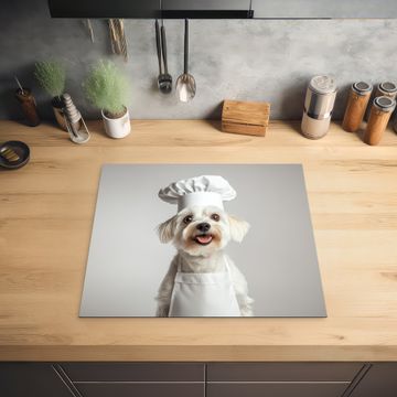 Herdabdeckplatte - Hund - Weiß - Koch