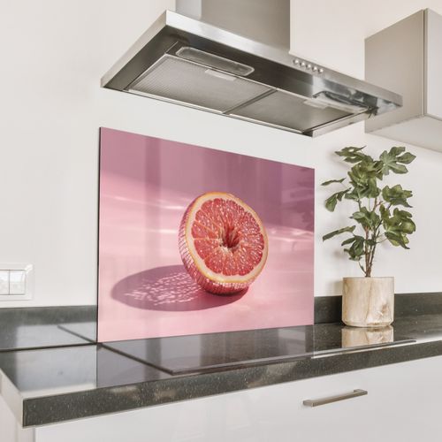 Spritzschutz Küche - Grapefruit - Rosa - Disco - Glänzend
