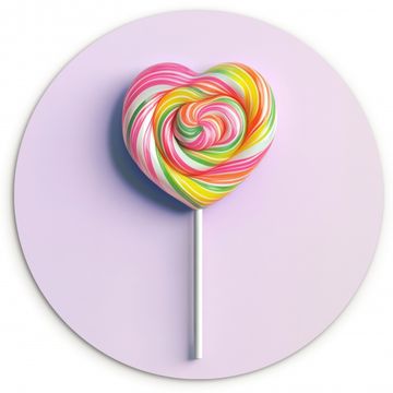 Runde Bilder - Herz - Lutscher - Bonbon