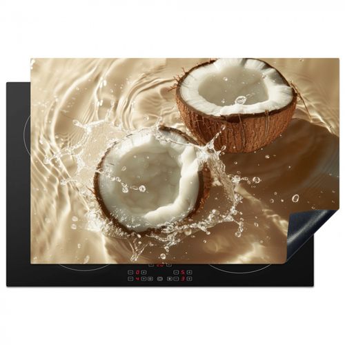 Herdabdeckplatte - Kokosnuss - Wasser - Beige - Spritzer
