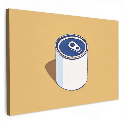 Leinwandbilder - Dose - Minimalistisch - Blau - Illustration