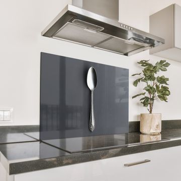 Spritzschutz Küche - Silber - Metall - Löffel