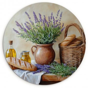 Runde Bilder - Lavendel - Brot - Stilleben