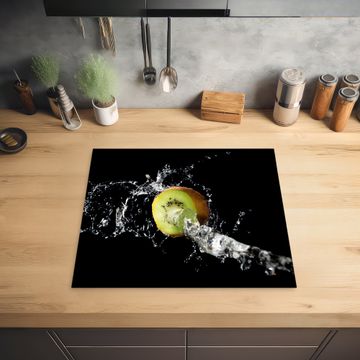 Herdabdeckplatte - Kunstwerk Kiwi im Wasser