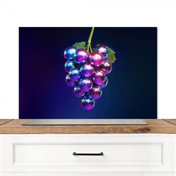 Spritzschutz Küche - Lila - Disco - Party - Weintraube