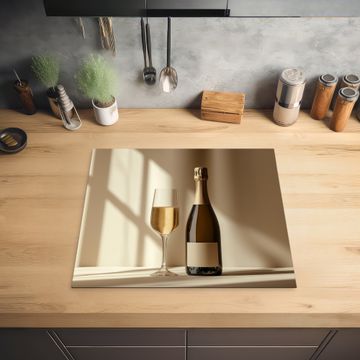 Herdabdeckplatte - Champagner - Beige - Schatten - Blasen