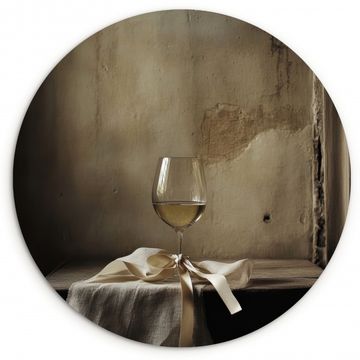 Runde Bilder - Schleife - Beige - Weiß - Wein