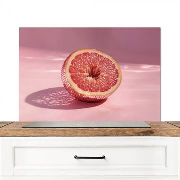 Spritzschutz Küche - Grapefruit - Rosa - Disco - Glänzend