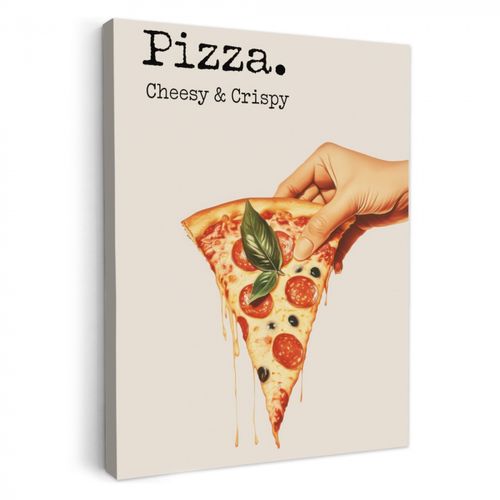 Leinwandbilder - Pizza - Käse - Peperoni