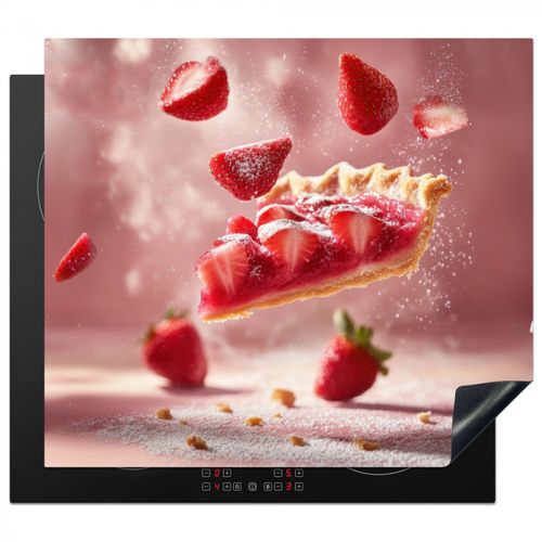 Herdabdeckplatte - Erdbeere - Torte - Essen - Rosa