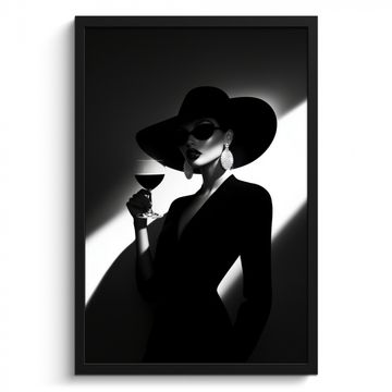 Bilder mit Rahmen - Frau - Wein - Chic