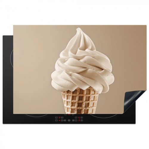 Herdabdeckplatte - Eiscreme - Softeis - Cremig - Horn - Beige