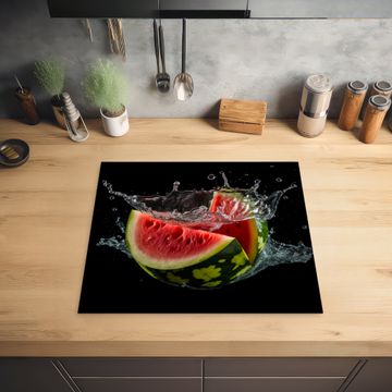 Herdabdeckplatte - Wassermelone - Schwarz - Wasser - Obst - Melone