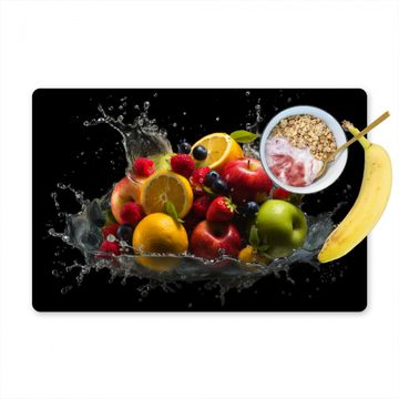 Tischset - Obst - Apfel - Orange - Rote Früchte - Wasser - 6 Stück