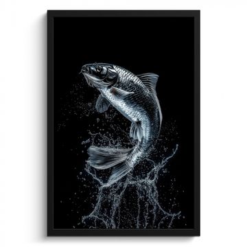 Bilder mit Rahmen - Fische - Koi - Schwarz - Wasser