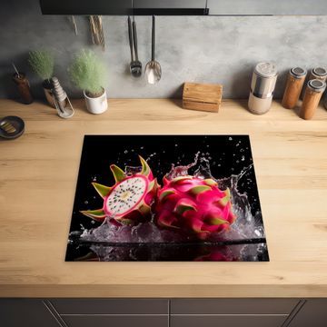 Herdabdeckplatte - Drachenfrucht - Schwarz - Wasser - Frucht - Frucht