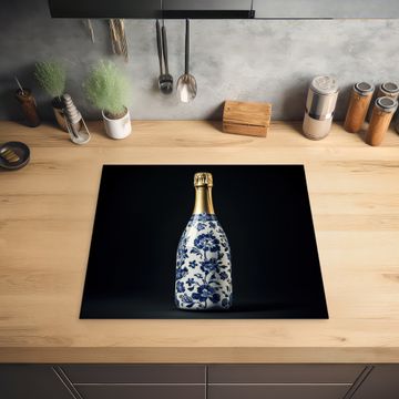 Herdabdeckplatte - Champagner - Blumen - Gold - Chic