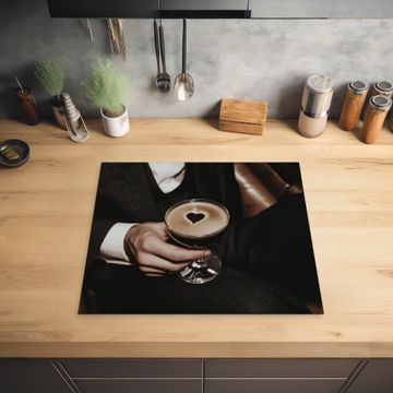 Herdabdeckplatte - Herz - Cocktail - Espresso Martini - Hand