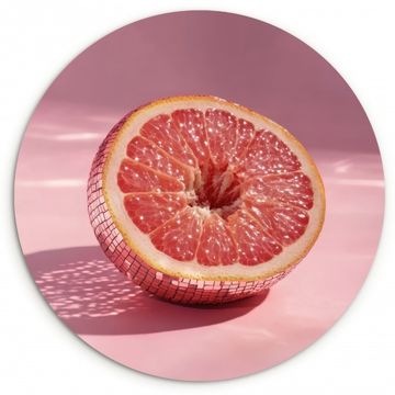 Runde Bilder - Grapefruit - Rosa - Disco - Glänzend