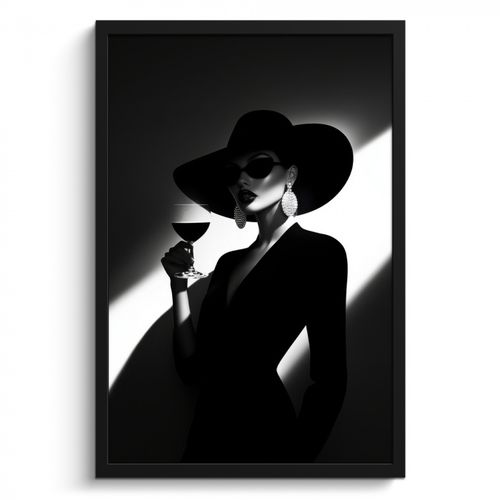 Bilder mit Rahmen - Frau - Wein - Chic