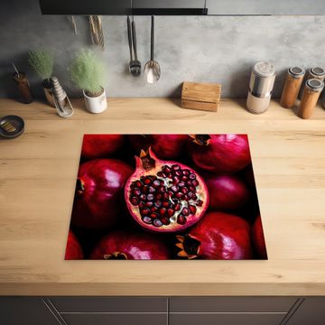 Herdabdeckplatte - Granatapfel - Rot - Obst
