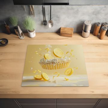 Herdabdeckplatte - Zitrone - Kuchen - Lebensmittel - Gelb