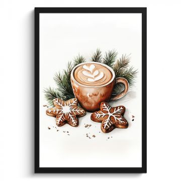 Bilder mit Rahmen - Kaffee - Kuchen - Winter - Kunst - Weihnachten